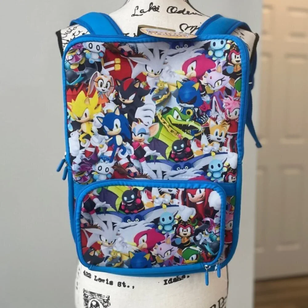 SONIC THE HEDGEHOG LAPTOP BACKPACK‎ AND GAME CASE GAMER GAMING VERSATILE ICONIC